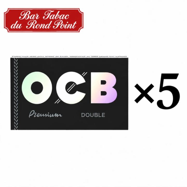Feuilles à rouler OCB Premium Double - lot de 5 carnets