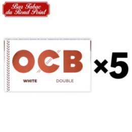 Feuilles à rouler OCB White Double - lot de 5 carnets