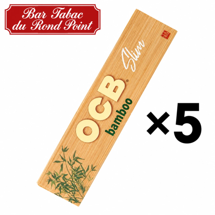 Feuilles à rouler OCB Bamboo Slim - lot de 5 carnets