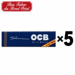 Feuilles à rouler OCB Ultimate Slim + Tips - lot de 5 carnets